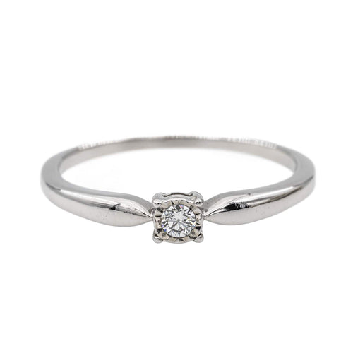 Bague 55 Bague Solitaire Or blanc Diamant 58 Facettes 2833424CN