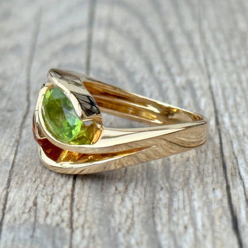 Bague Garel or jaune, péridot, citrine