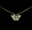 Pendentif Pendentif en forme de papillon en or bicolore 58 Facettes