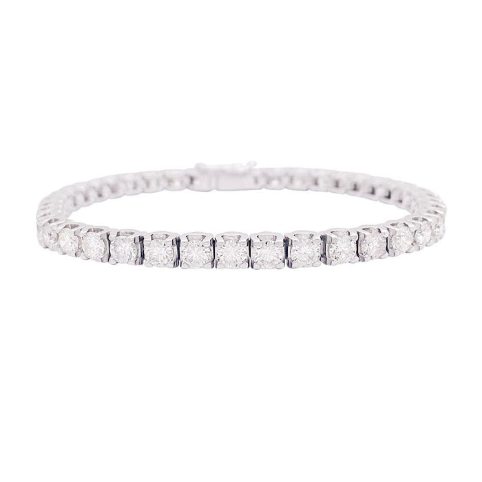 Bracelet Ligne tennis or blanc diamants 58 Facettes 33957