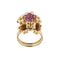 Bague 57 Bague bouquet avec rubis 58 Facettes 33247