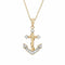 Collier Collier vintage en or jaune et diamants avec ancre 58 Facettes G14227