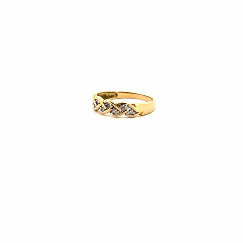 Bague Alliance Or Jaune 18 k & Diamants 58 Facettes 22-GS35676-3