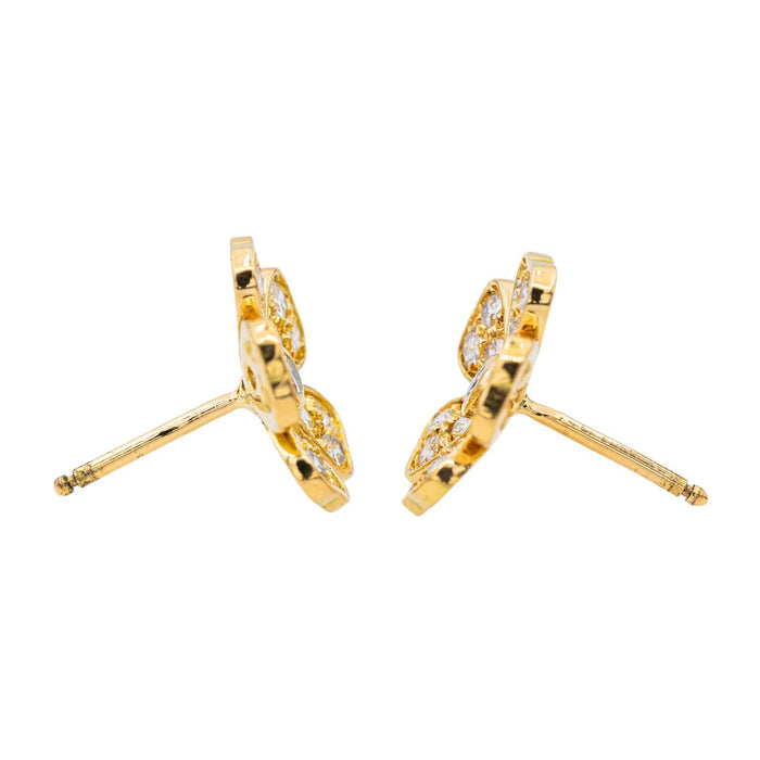 Boucles d'oreilles Boucles d'oreilles Puces Or jaune Diamant 58 Facettes 2844670CN