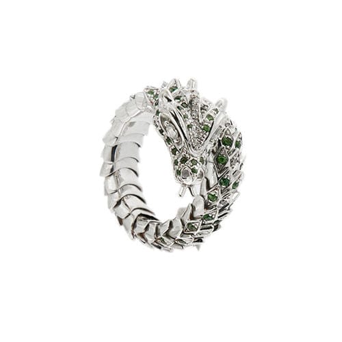 Bague Anello drago con smeraldi e diamanti 58 Facettes 38003