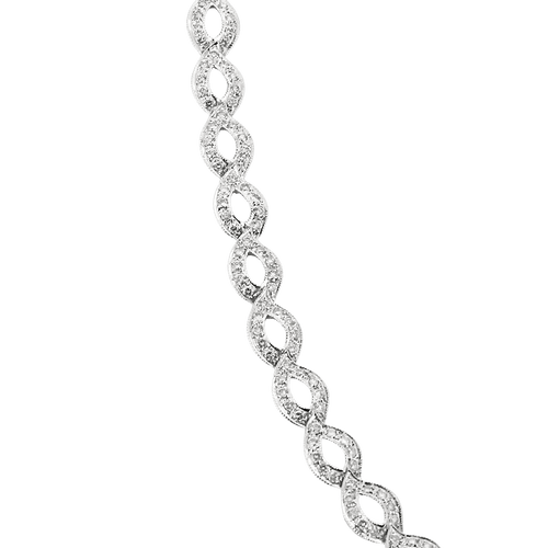 Collier Collier or blanc et diamants 58 Facettes BO/250016