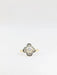 Ring Clover ring in gold and white stone 58 Facettes 451
