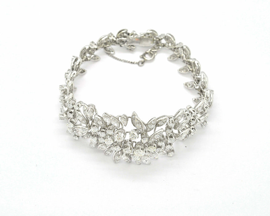 Bracelet Bracciale oro bianco con diamanti Ct 6,30 58 Facettes