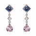 Earrings Sapphire, diamond and morganite earrings 58 Facettes 24-043