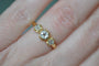 Bague 51 Antique yellow gold old mine diamond ring 58 Facettes