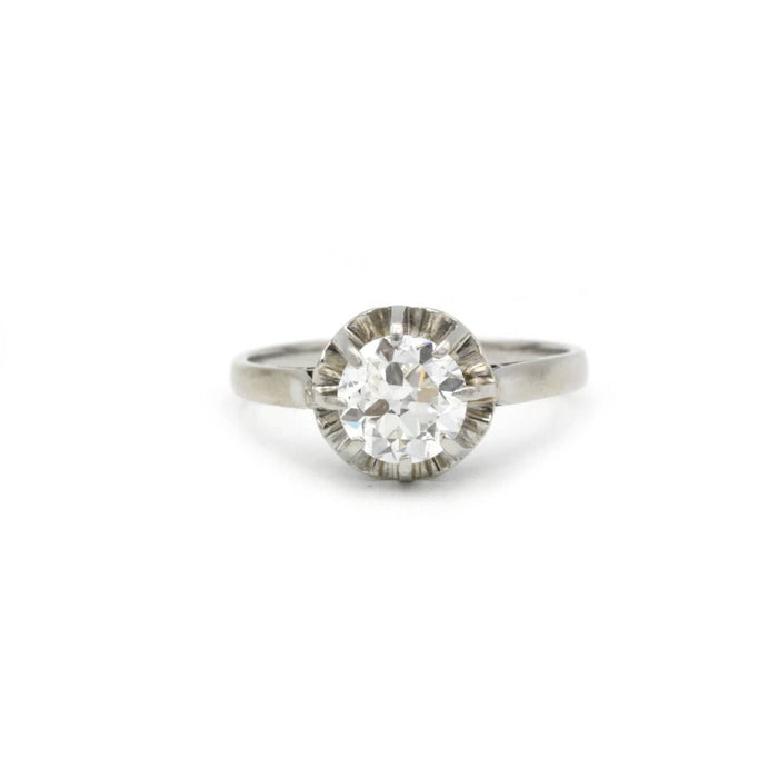 Bague 55 Solitaire Platine Diamant 1,10 carat 58 Facettes 240040SP