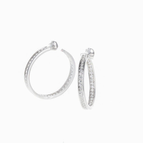 Boucles d'oreilles CARTIER Boucles d'Oreilles Créoles Or Blanc et Diamants 58 Facettes 2.18785