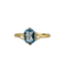 Bague Bague en or jaune avec topaze bleue ovale 58 Facettes 2508021