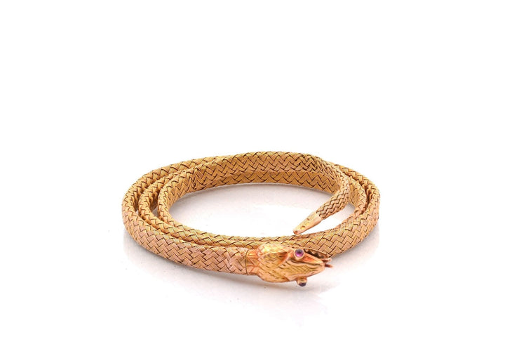 Bracelet Bracelet vintage serpent en or 18 carats 58 Facettes 27075