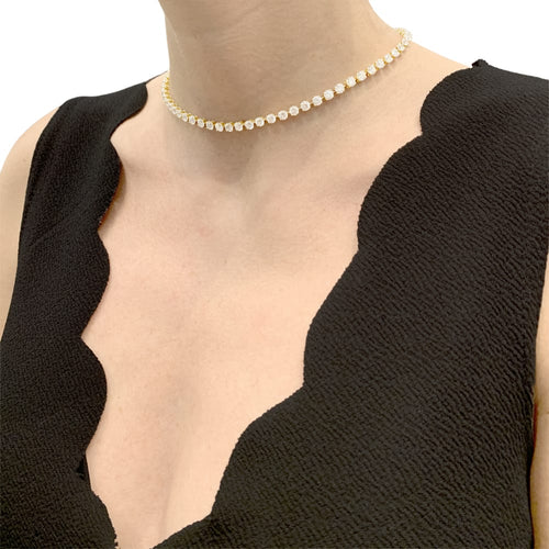 Collier Collier rivière Cartier, or jaune et diamants. 58 Facettes 35138