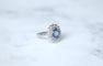 Bague 53 Bague Pompadour Art Déco Saphir de Ceylan 2,80 Cts et Diamants 58 Facettes