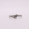 Bague Solitaire diamants et or blanc serti couteau et pavage sur le corps 58 Facettes