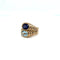 Bague 53 BULGARI - Bague en or double Baccellato, topaze bleue et iolite 58 Facettes
