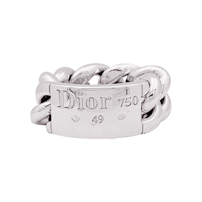 Bague 49 Bague Dior, "Gourmette", or blanc. 58 Facettes 34118