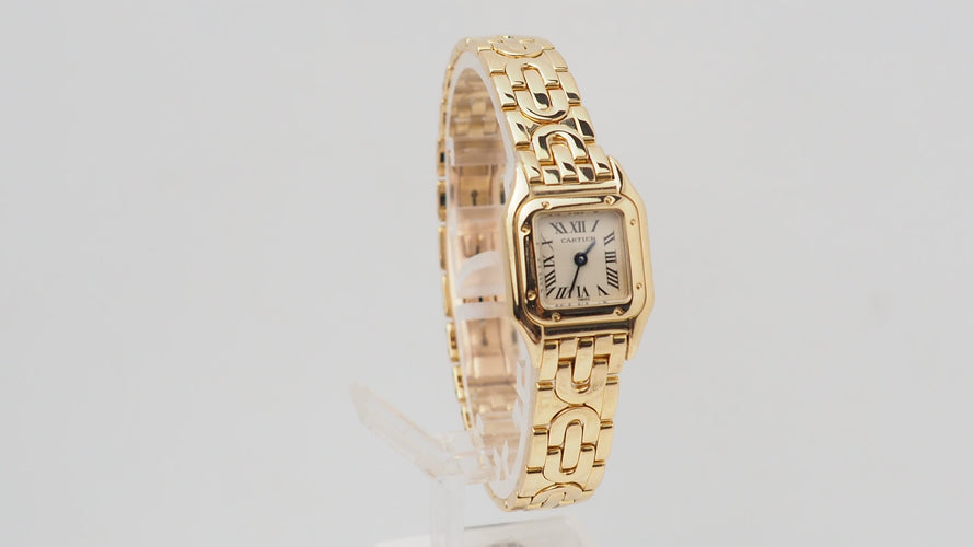 Montre Montre Mini Panthère de Cartier en or jaune 58 Facettes 32737