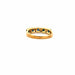 Yellow Gold Sapphire & Diamond Half-Turn Wedding Ring 58 Facettes