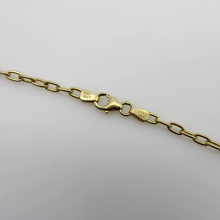 Collier Chaîne longue italienne à maillons ouverts en or jaune 58 Facettes A2000H