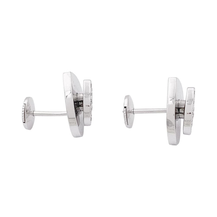 Boucles d'oreilles Boucles d'oreille Piaget "Coeur" or blanc, diamants. 58 Facettes 33963