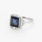Bague 55.5 Bague Art Déco or blanc, saphir et diamants 58 Facettes GU201