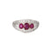 Bague 52 Bague Art Déco vintage en or blanc, rubis et diamants 58 Facettes G14120