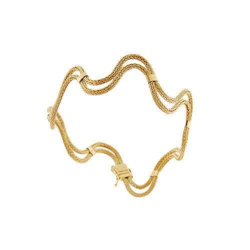 Bracelet vague en or jaune