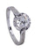 Bague 52 Solitaire or blanc diamant 0.55 carat 58 Facettes 058511