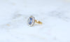 Bague 55 Bague Marguerite ancienne Saphir de Ceylan 1,50 Ct et Diamants 58 Facettes