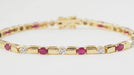 Bracelet Bracelet en or jaune, rubis et diamants 58 Facettes 32707
