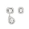 Boucles d'oreilles MESSIKA - MY TWIN 1+2 - Boucles d'oreilles asymétriques en or blanc et diamants 58 Facettes 58FC11