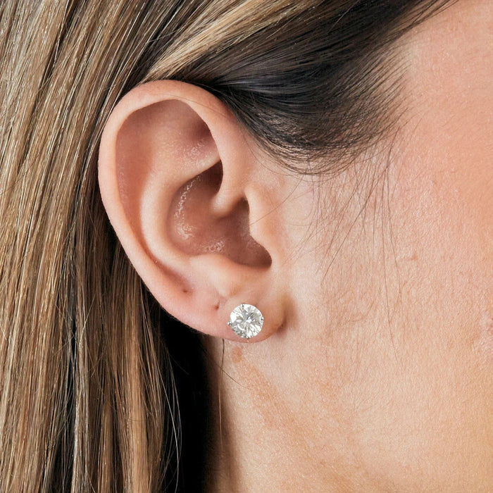 Boucles d'oreilles Puces d'oreilles or blanc et diamants 58 Facettes BO/230068