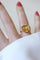 Bague Art Déco or jaune et blanc citrine 58 Facettes
