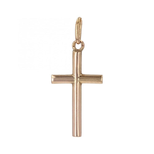 Pendentif Croix or fil rond 58 Facettes CVP111