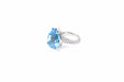 Bague 52 Bague topaze bleue et diamant 58 Facettes