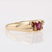 Ring 49 Modern yellow gold ruby ​​diamond ring 58 Facettes 17-024C