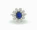 Bague Bague en or blanc avec saphir australien de 1,83 ct et diamants 58 Facettes 7420