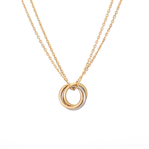 Collier CARTIER - Collier Mini Trinity à double chaîne en or jaune 58 Facettes G14178