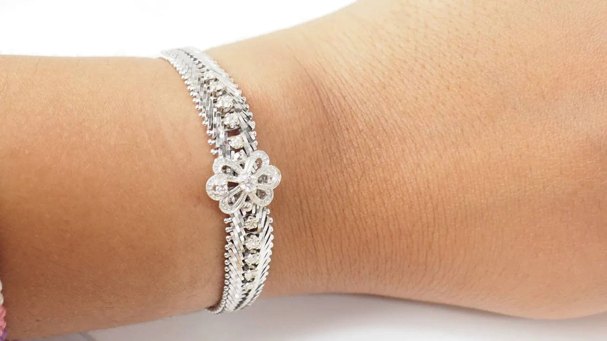 Bracelet Bracelet en or blanc et diamants 58 Facettes 32290