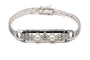 Bracelet Art Déco en or blanc 18k et diamants taille brillant 0,538 ct