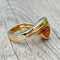 Bague Garel or jaune, péridot, citrine