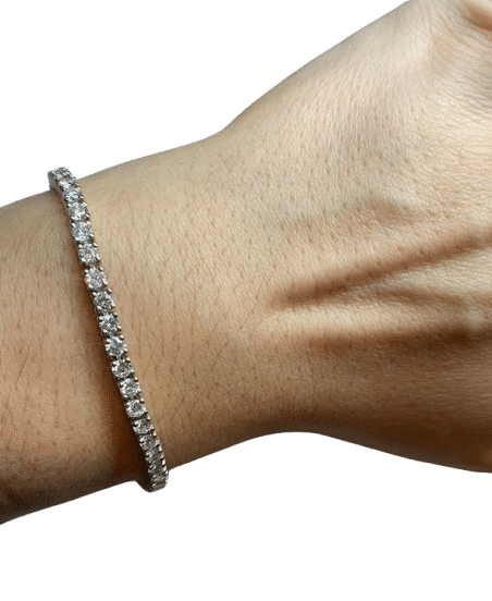 Bracelet BRACELET TENNIS OR BLANC DIAMANTS 58 Facettes