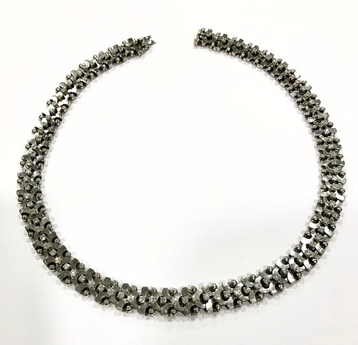 Collier Collier articulé or blanc et diamants 1960 58 Facettes