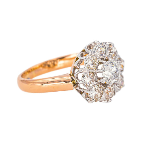 Bague 49 Bague Marguerite Or rose, Platine Diamant 58 Facettes 3904849CN