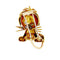 Boucles d'oreilles Clip Van Cleef & Arpels, "Lion Ebouriffé", deux ors, diamants, émeraudes, émail. 58 Facettes 35142