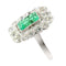 Bague 52 Luxe d'après-guerre : bague de fiançailles en émeraude et diamants 58 Facettes 19343-0010