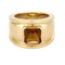 Bague 52 Bague bandeau en or jaune et citrine 58 Facettes VAN0701